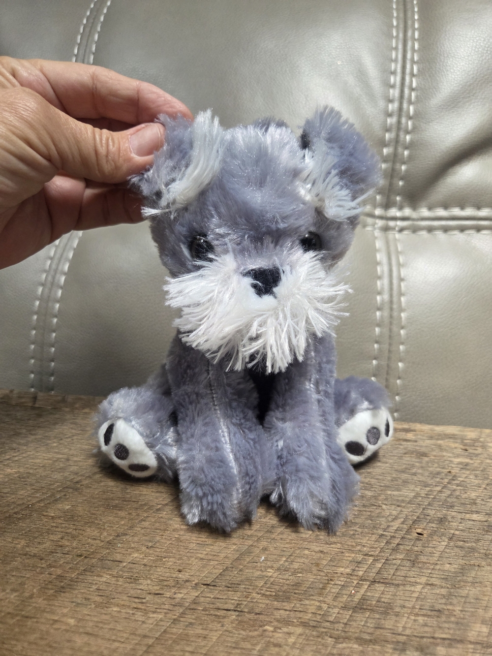 Adorable Goffa Gray Schnauzer Super Soft Plush ~ Bin 1F
